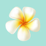 HawaiianGoodness YouTube channel logo featuring a plumeria flower, dedicated to ʻŌlelo Hawaiʻi learning and Kulāiwi lessons.